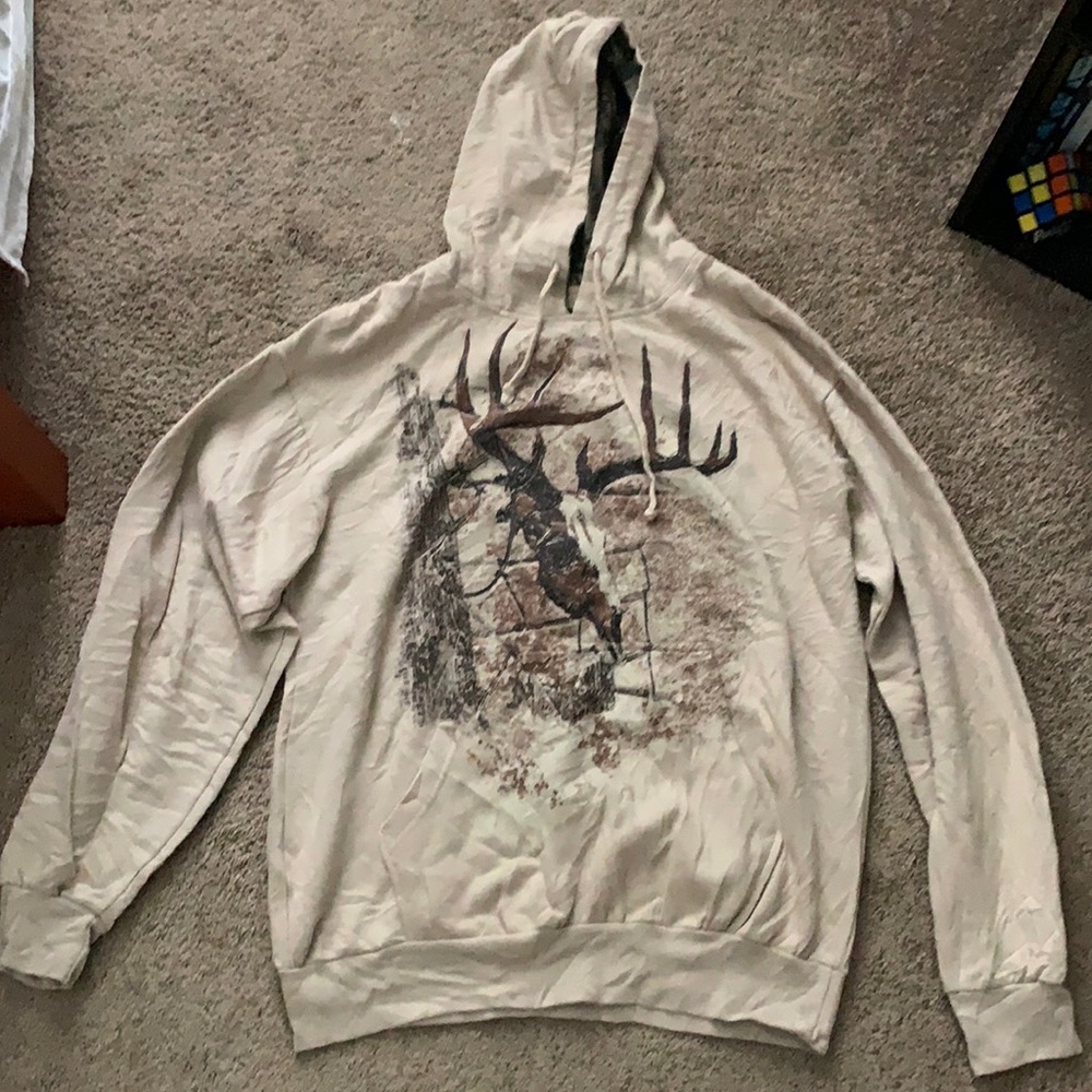 beige/tan hoodie